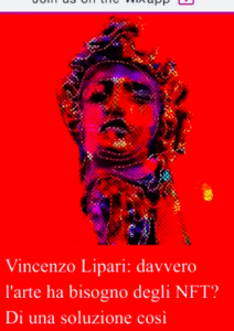 Vincenzo Lipari pittore, contro gli Nft costretti a sanguinare